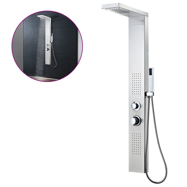 Pannello Doccia in Acciaio Inossidabile Quadrato - doomostore