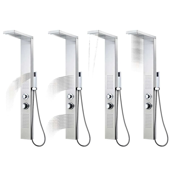 Pannello Doccia in Acciaio Inossidabile Quadrato - doomostore