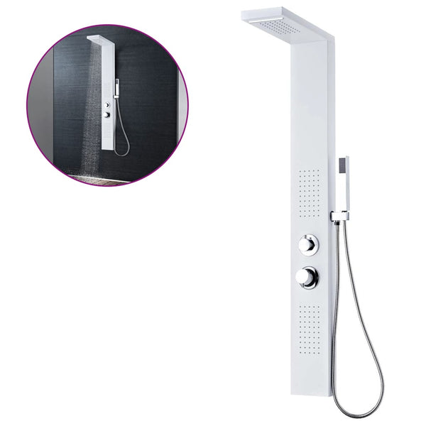 Pannello Doccia in Alluminio Bianco Opaco - doomostore