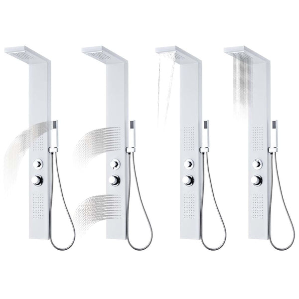 Pannello Doccia in Alluminio Bianco Opaco - doomostore