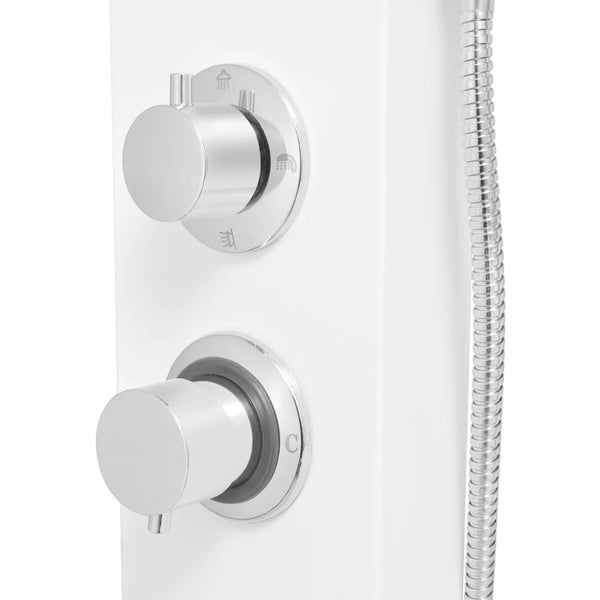 Pannello Doccia in Alluminio Bianco Opaco - doomostore
