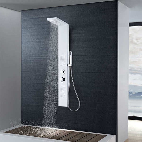 Pannello Doccia in Alluminio Bianco Opaco - doomostore