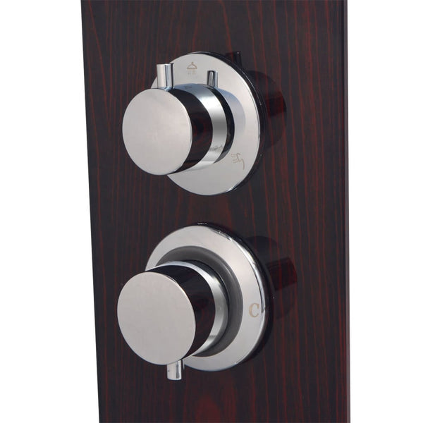 Sistema Pannello Doccia in Vetro Marrone - doomostore