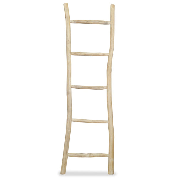 Portasciugamani con 5 Pioli in Legno di Teak 45x150 cm Naturale - doomostore
