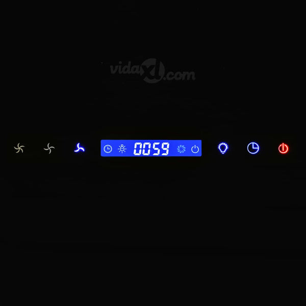 Cappa Aspirante a Muro Acciaio Inox 756 m³/h 90 cm Nera - doomostore