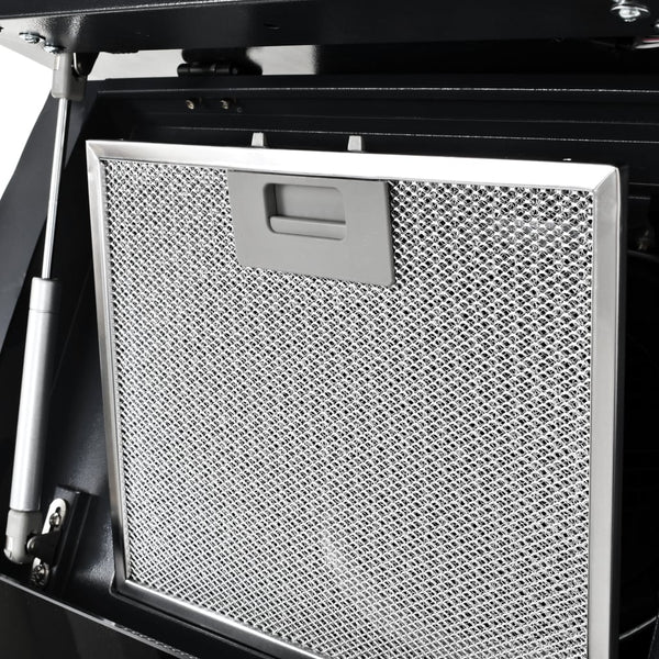 Cappa Aspirante a Muro Acciaio Inox 756 m³/h 90 cm Nera - doomostore