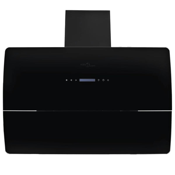 Cappa Aspirante a Muro Acciaio Inox 756 m³/h 90 cm Nera - doomostore