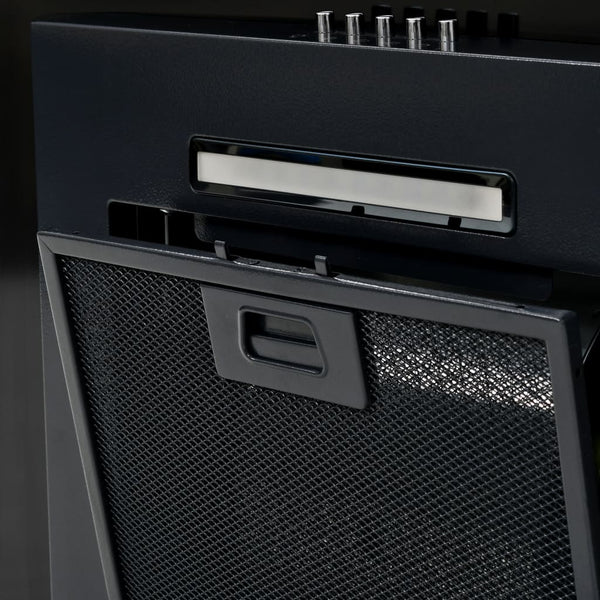 Cappa Aspirante a Muro Acciaio Inox 756 m³/h 60 cm Nera - doomostore