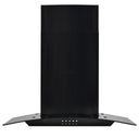 Cappa Aspirante a Muro Acciaio Inox 756 m³/h 60 cm Nera - doomostore