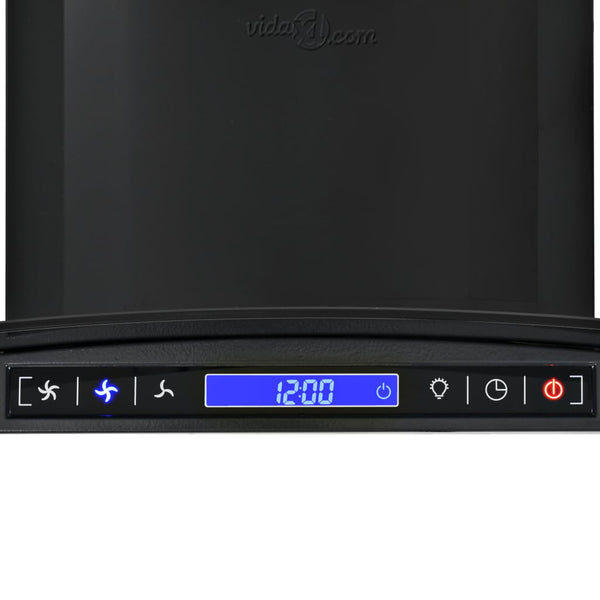 Cappa Aspirante a Muro Acciaio Inox 756 m³/h 60 cm Nera - doomostore