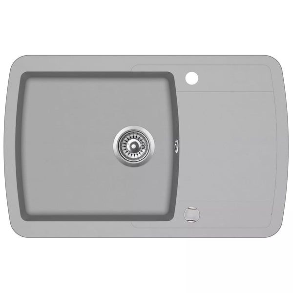 Lavello da Cucina in Granito Vasca Singola Grigio - doomostore