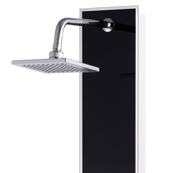 Pannello Doccia in Vetro 18x42,1x120 cm Nero - doomostore