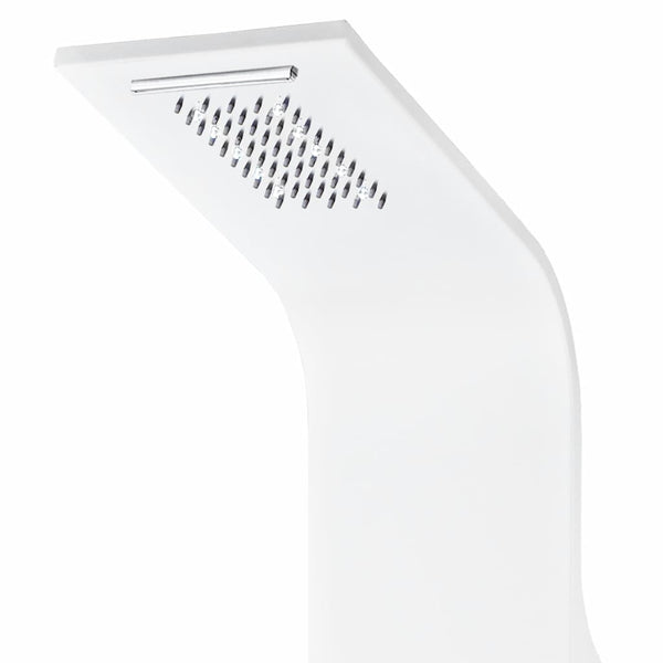 Colonna Doccia in Alluminio 20x44x130 cm Bianco - doomostore
