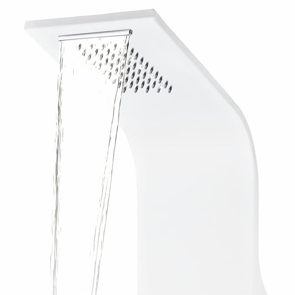 Colonna Doccia in Alluminio 20x44x130 cm Bianco - doomostore