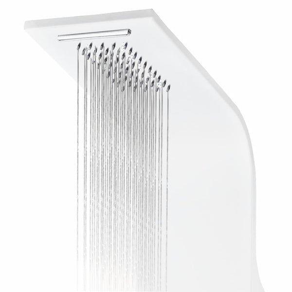 Colonna Doccia in Alluminio 20x44x130 cm Bianco - doomostore