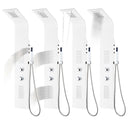 Colonna Doccia in Alluminio 20x44x130 cm Bianco - doomostore