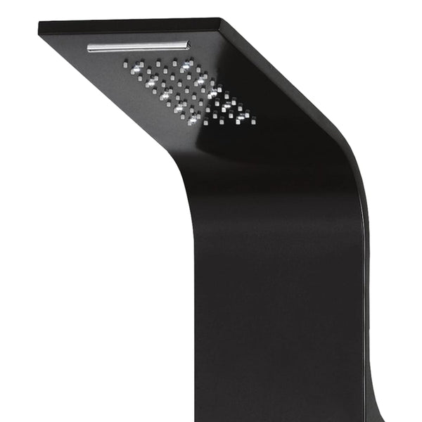 Colonna Doccia in Alluminio 20x44x130 cm Nero - doomostore