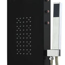 Colonna Doccia in Alluminio 20x44x130 cm Nero - doomostore