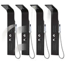 Colonna Doccia in Alluminio 20x44x130 cm Nero - doomostore