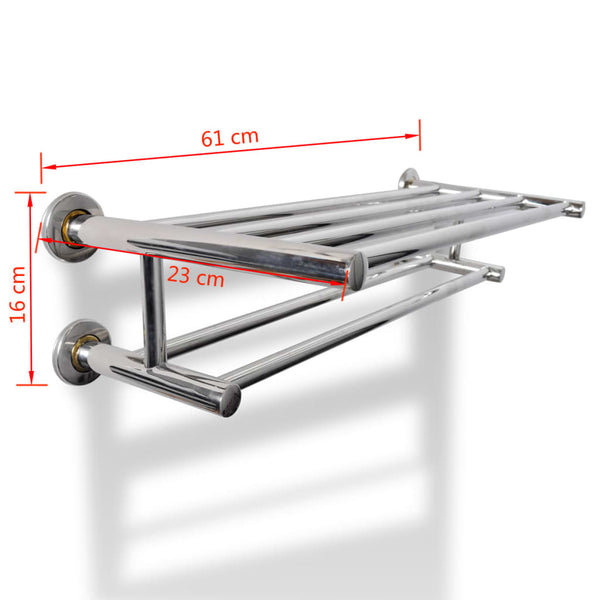 Porta Asciugamani in Acciaio Inox 6 Barre - doomostore