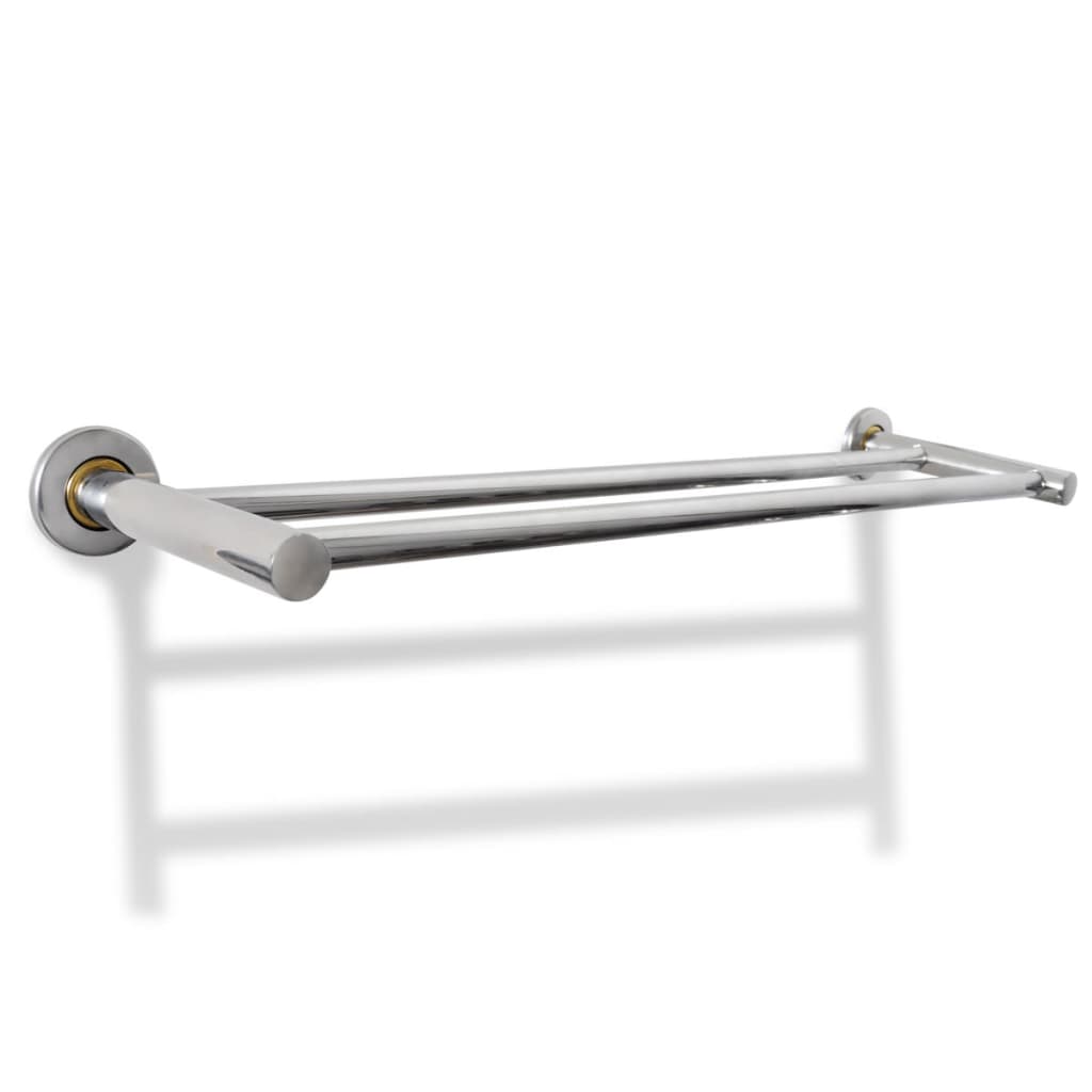 Set Doppio Supporto In Acciaio Inox Soria Per Tende | Barre Da 2 Metri Diametro 30 E 20 Mm Con Terminali E Viti - 2