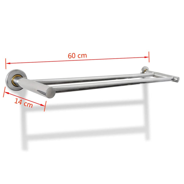 Porta Asciugamani in Acciaio Inox 2 Barre - doomostore