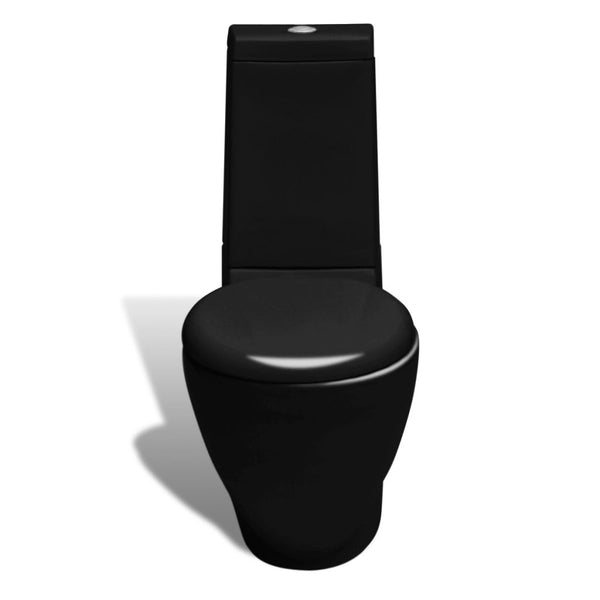 Set di Bidet e Toilette da Pavimento in Ceramica Nera - doomostore