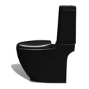 Set di Bidet e Toilette da Pavimento in Ceramica Nera - doomostore