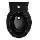 Set di Bidet e Toilette da Pavimento in Ceramica Nera - doomostore