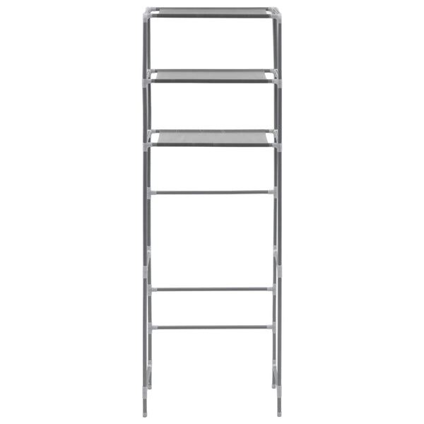 Scaffale per Bagno con 3 Ripiani Argento 53x28x169 cm - doomostore