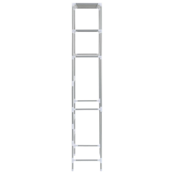 Scaffale per Bagno con 3 Ripiani Argento 53x28x169 cm - doomostore