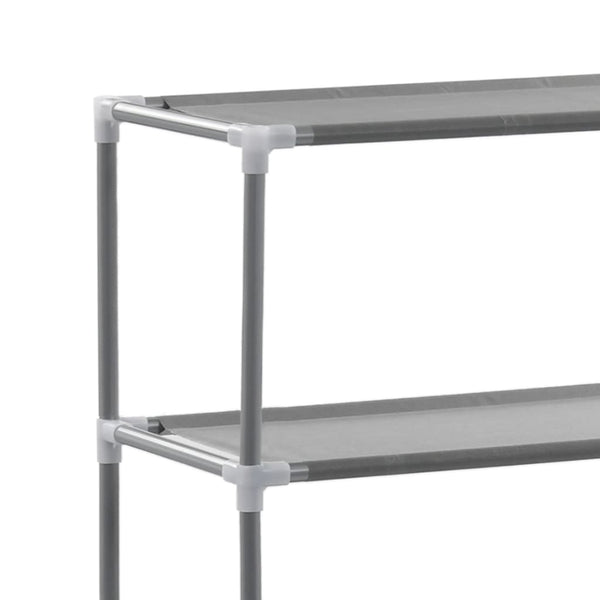 Scaffale per Bagno con 3 Ripiani Argento 53x28x169 cm - doomostore