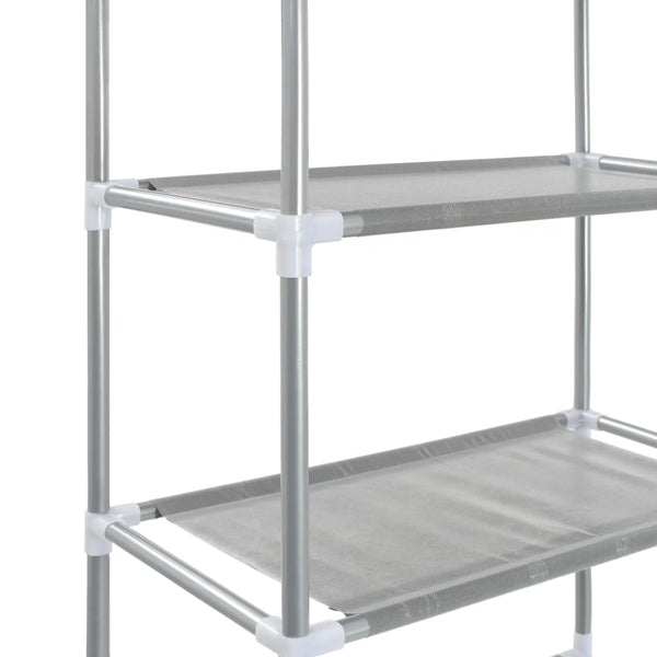 Scaffale per Bagno con 3 Ripiani Argento 53x28x169 cm - doomostore