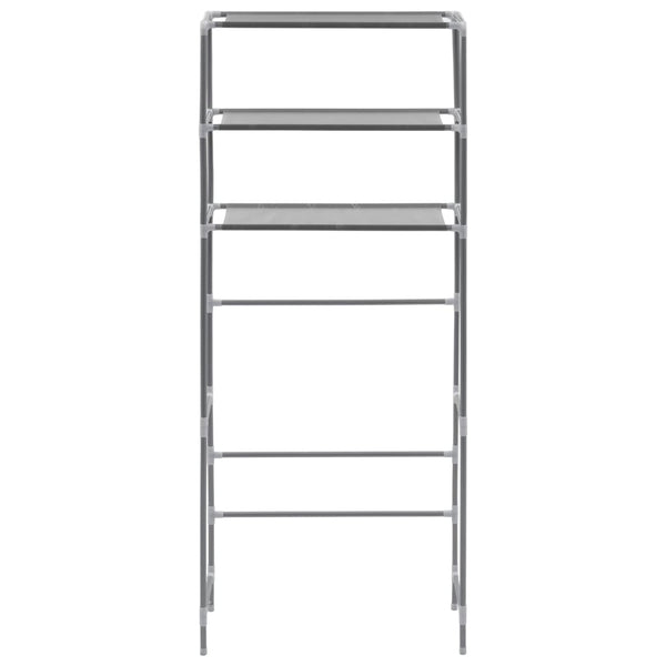 Scaffale per Lavatrice con 3 Ripiani Argento 69x28x169 cm - doomostore