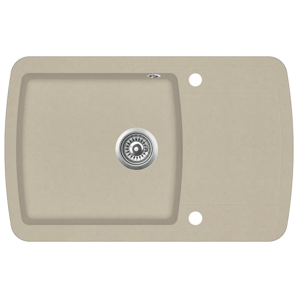 Lavello da Cucina in Granito Vasca Singola Beige - doomostore