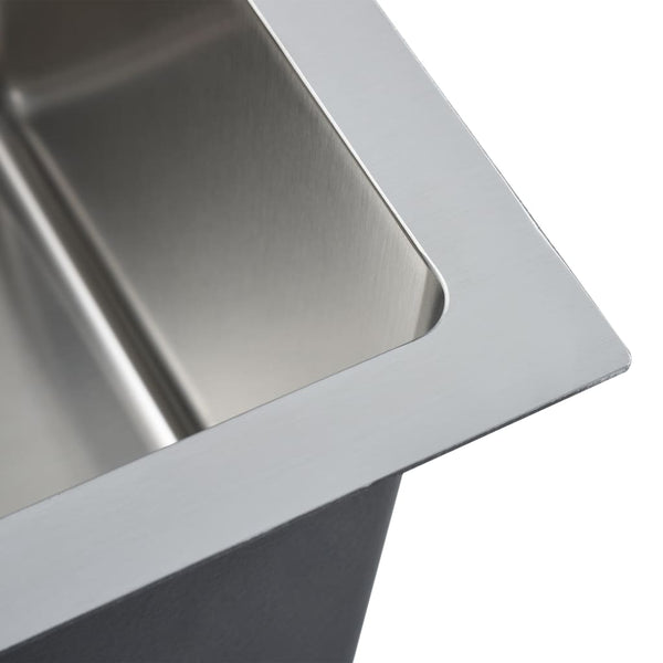 Lavello da Cucina Lavorato a Mano con Filtro in Acciaio Inox - doomostore