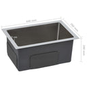 Lavello da Cucina Lavorato a Mano con Filtro in Acciaio Inox - doomostore