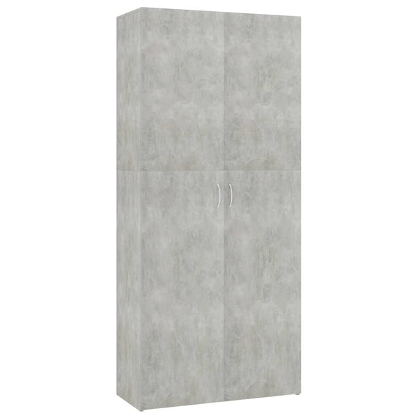 Scarpiera Grigio Cemento 80x35,5x180 cm in Truciolato - doomostore