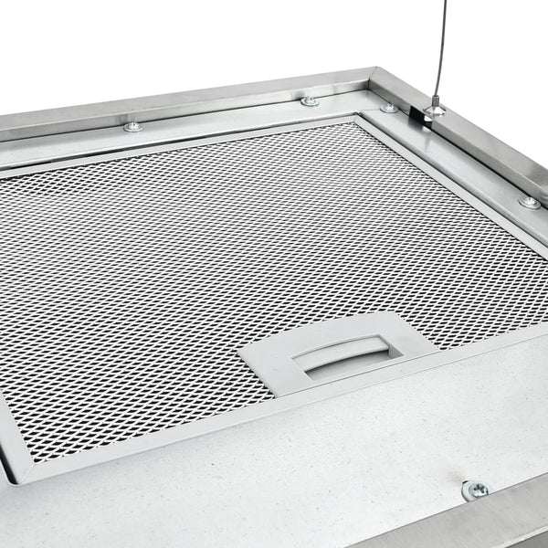 Cappa da Cucina ad Isola Sospesa LCD con Sensore 37 cm Acciaio - doomostore