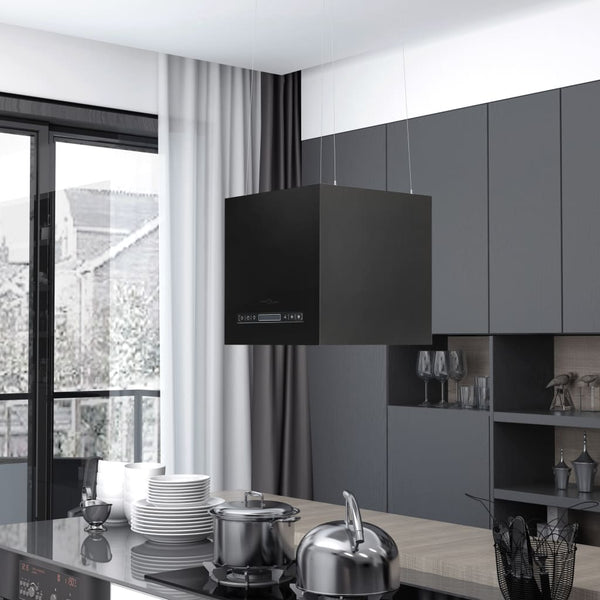 Cappa da Cucina ad Isola Sospesa LCD Sensore 37 cm in Acciaio - doomostore