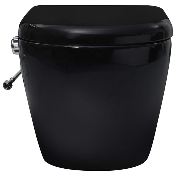 Toilette senza Bordo Sospesa con Funzione Bidet Ceramica Nera - doomostore