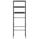 Scaffale per Bagno con 3 Ripiani Nero 53x28x169 cm - doomostore