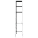 Scaffale per Bagno con 3 Ripiani Nero 53x28x169 cm - doomostore