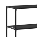 Scaffale per Bagno con 3 Ripiani Nero 53x28x169 cm - doomostore
