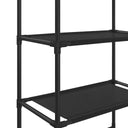 Scaffale per Bagno con 3 Ripiani Nero 53x28x169 cm - doomostore