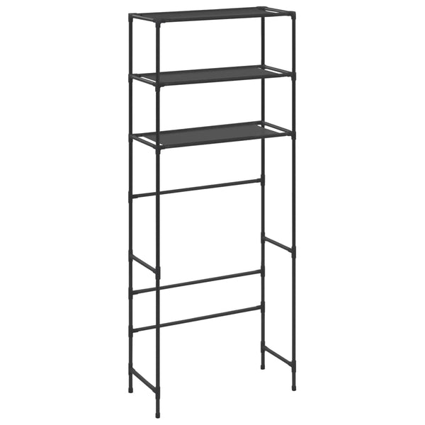 Scaffale per Lavatrice con 3 Ripiani Nero 69x28x169 cm - doomostore