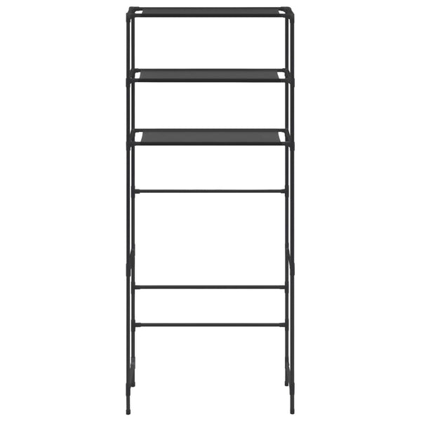 Scaffale per Lavatrice con 3 Ripiani Nero 69x28x169 cm - doomostore