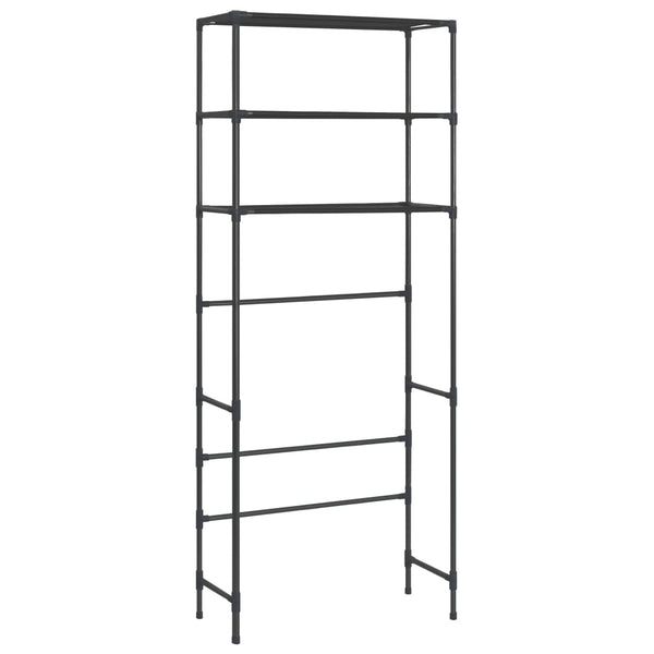 Scaffale per Lavatrice con 3 Ripiani Nero 69x28x169 cm - doomostore