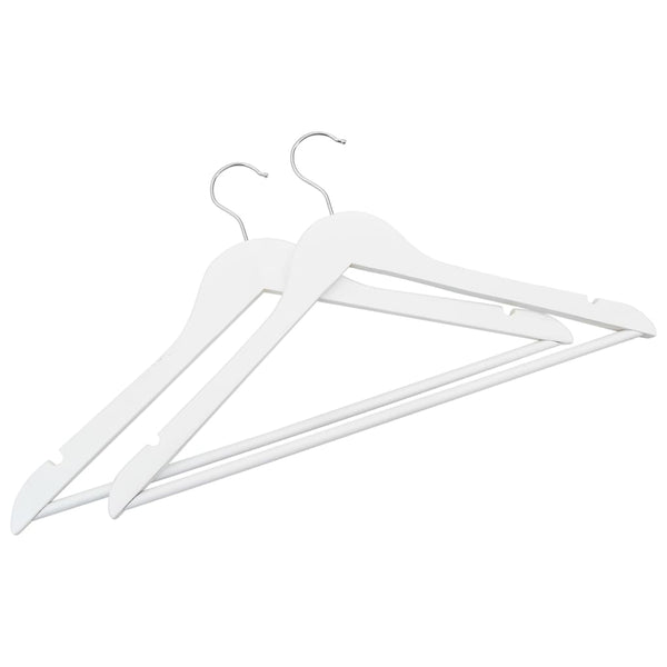 Set Appendiabiti 100 pz Antiscivolo Bianchi in Legno Massello - doomostore