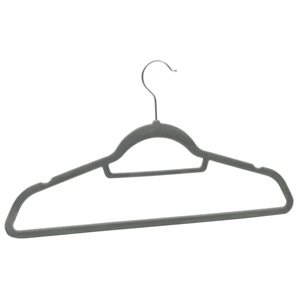 Set Appendiabiti 20 pz Antiscivolo Grigio in Velluto - doomostore